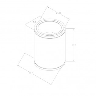 Aplique de pared de exterior LED Shim (5W)