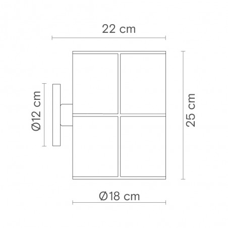 Aplique de pared Rania 18