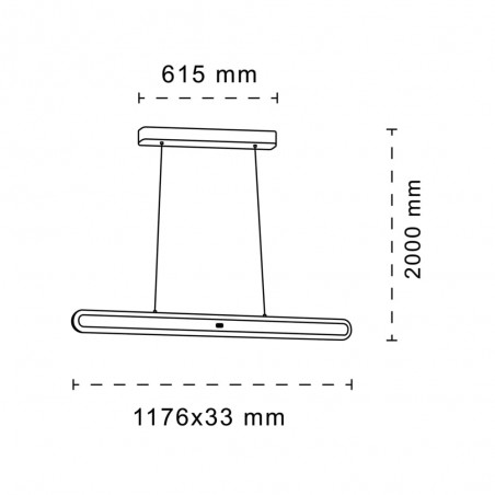 Lámpara de techo lineal LED Nina Sensor (31W)