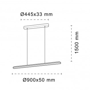 Lampara colgante lineal LED Mila Sensor (24W)