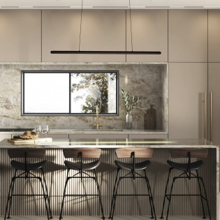 Lampara colgante lineal LED...