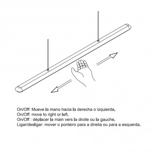 Lampara colgante lineal LED Mila Sensor (24W)