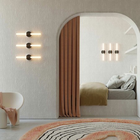 Aplique de pared LED Roos 3000K (2x6W)