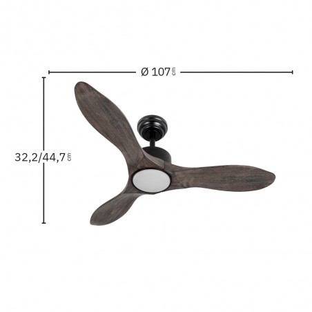 Ventilador de techo LED Segre CCT Dim (24W)