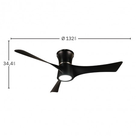 Ventilador de techo LED Tianas CCT Dim (18W)