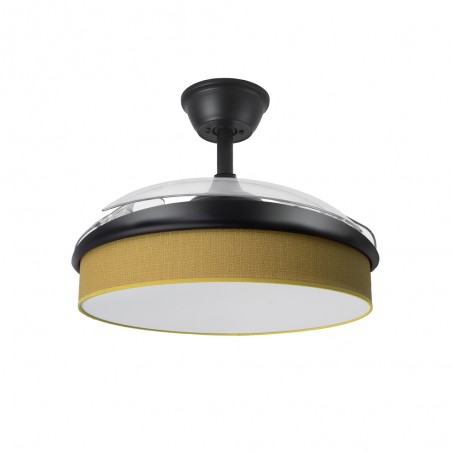 Ventilador LED aspas plegables Moda Mini Amarillo (72W)