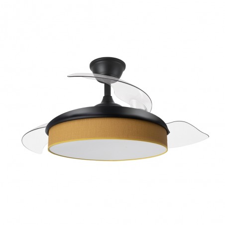 Ventilador LED aspas plegables Moda Mini Amarillo (72W)