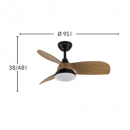 Ventilador de techo LED Atomo CCT (24W)