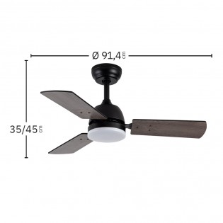 Ventilador LED con aspas reversibles Portico CCT (20W)