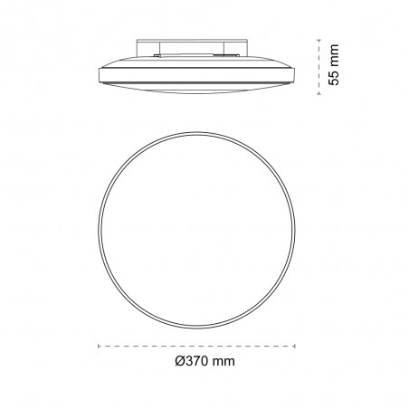 Plafón de techo LED Ara IP44 (32W)