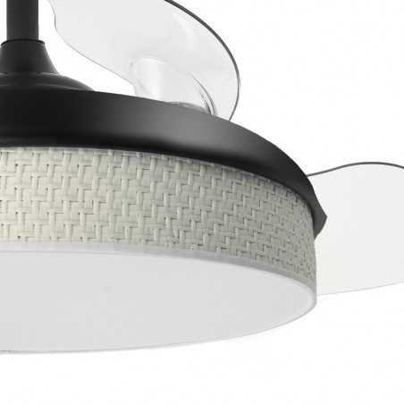 Ventilador LED aspas plegables Moda Cañizo Blanco (72W)