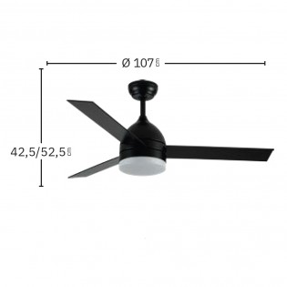 Ventilador LED aspas reversibles Legio CCT (26W)