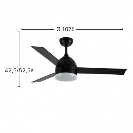 Ventilador LED aspas reversibles Legio CCT (26W)