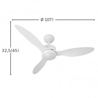 Ventilador de techo LED Serpa CCT Dim (24W)