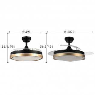 Ventilador LED aspas plegables Blondi CCT (72W)