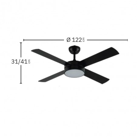 Ventilador de techo LED Nevery CCT (26W)