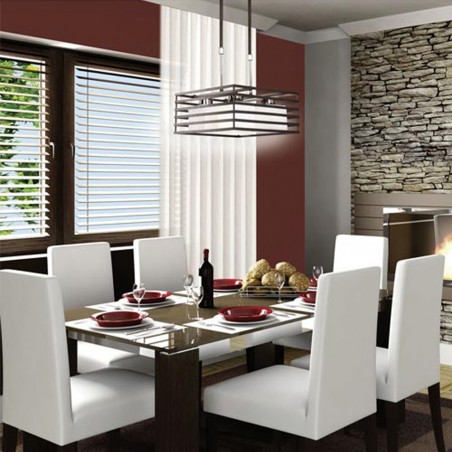 Lámpara de techo Cell Wengué (4 luces)