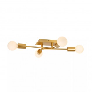 Plafón de techo Lester Oro (4 luces)