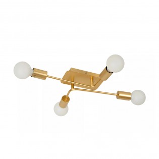 Plafón de techo Lester Oro (4 luces)
