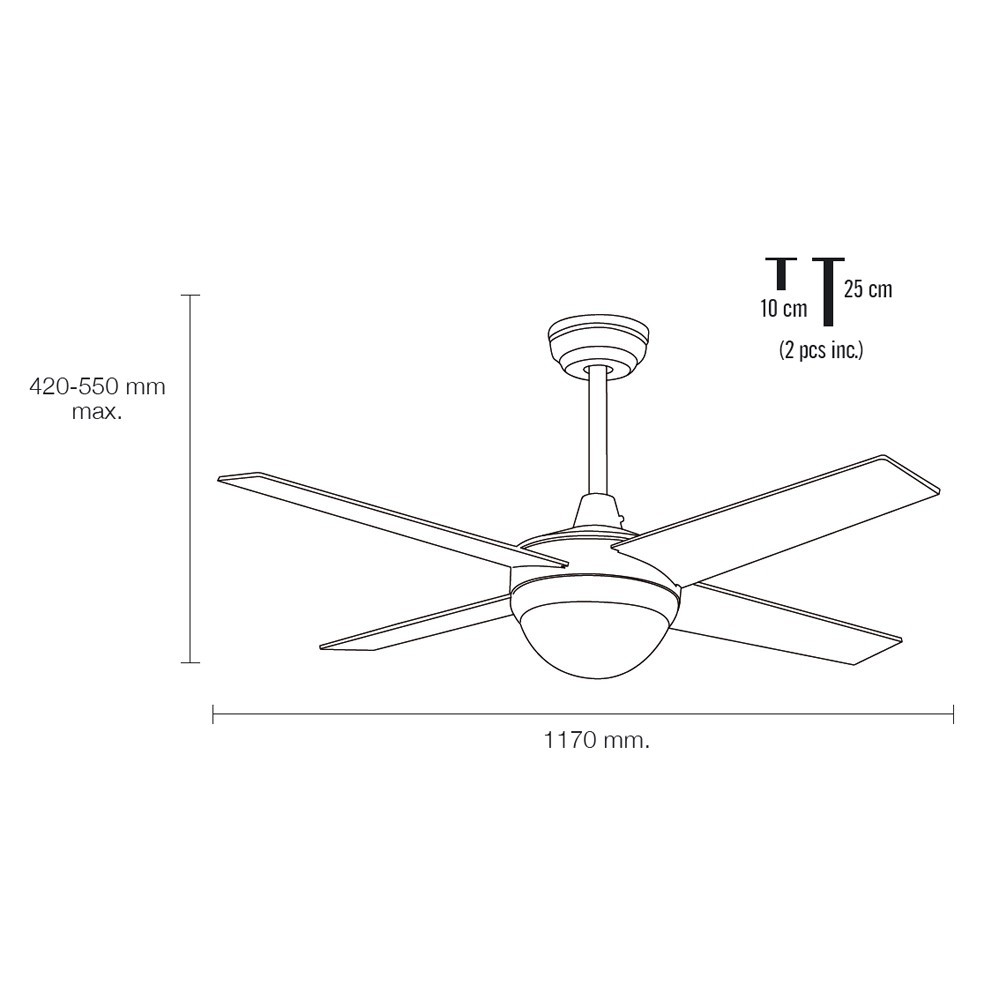 ventilador techo luz autan