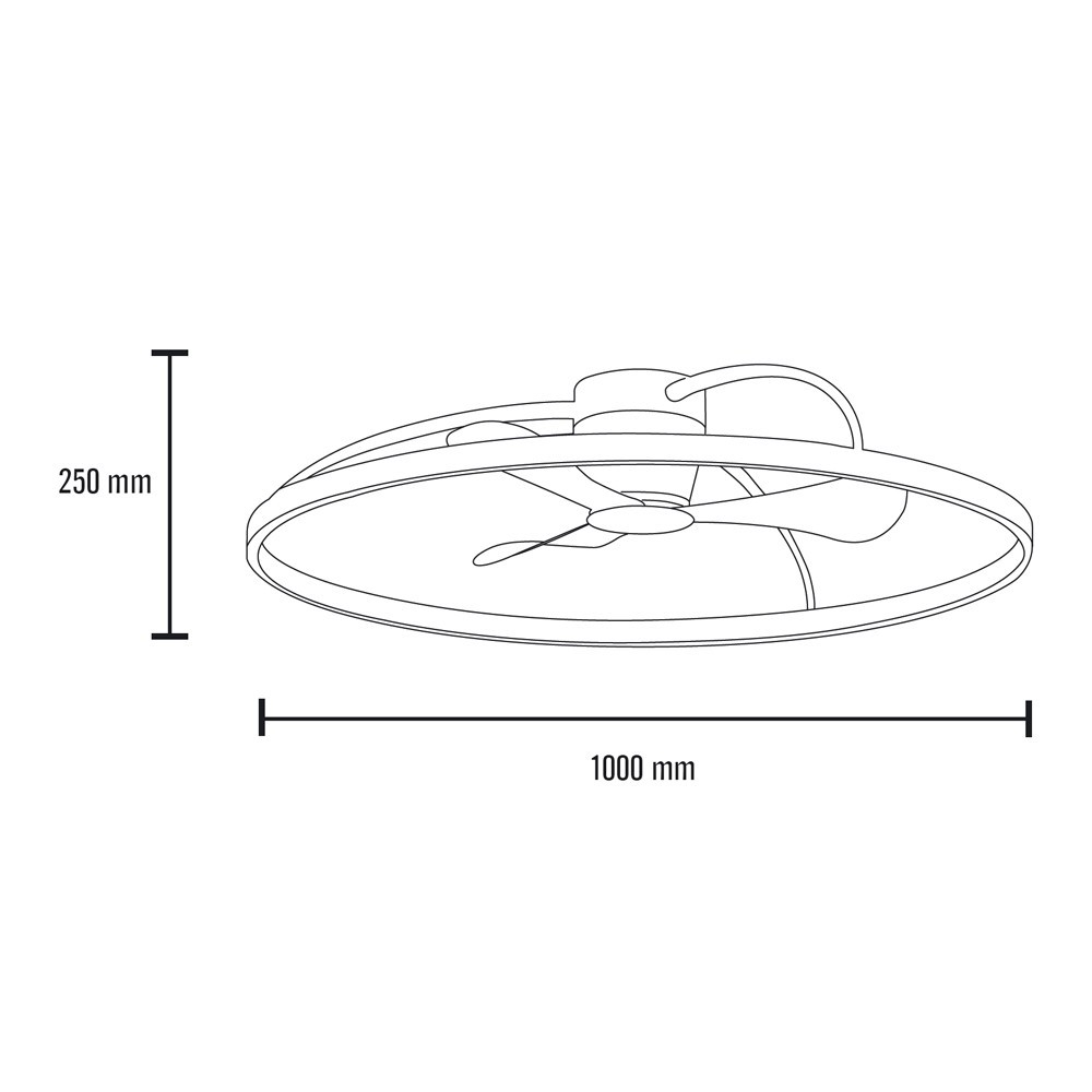 ventilador techo led anil cct 50w