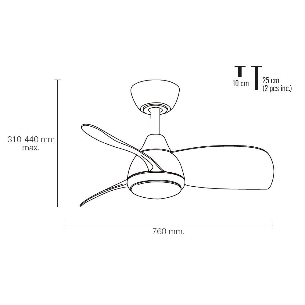 ventilador techo led medina cct 18w ventilador techo led medina cct 18w