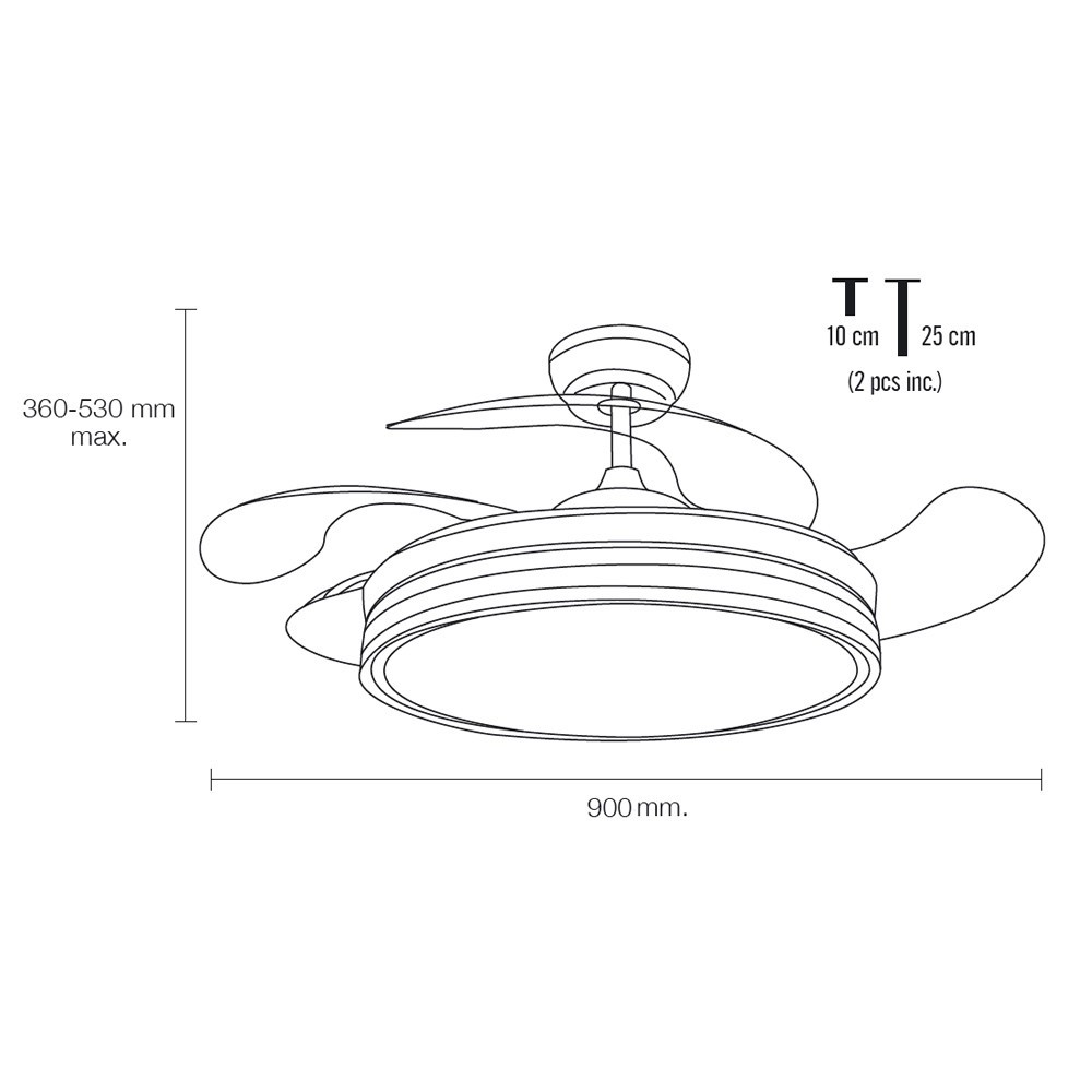 ventilador led aspas plegables calima ventilador led aspas plegables calima