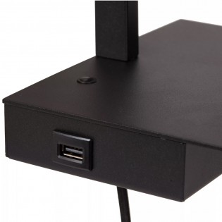 Aplique de pared con repisa y USB Gregory