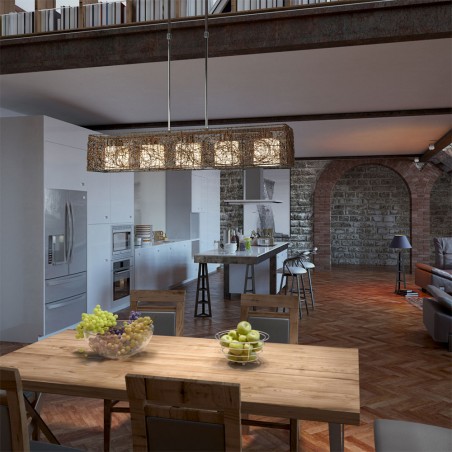 Lámpara Alexandra wengué (5 luces)