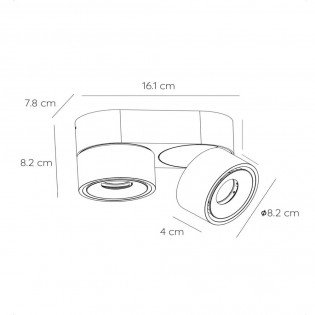 Plafón de techo LED Yumiko (2x10W)