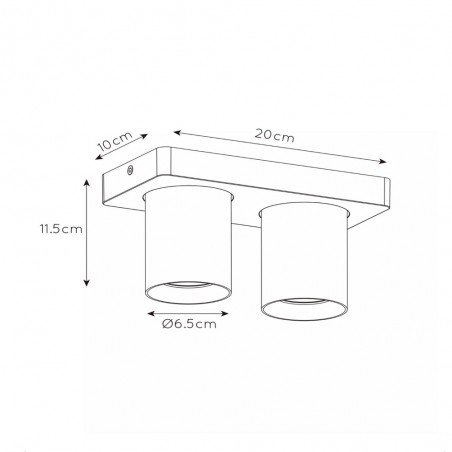 Regleta de focos LED Nigel (2x5W)