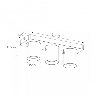 Regleta de focos LED Nigel (3x5W)