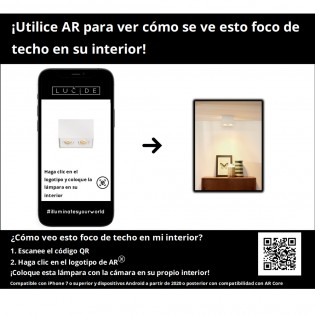 Plafón de techo Tube II (2 luces)