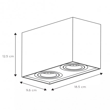 Plafón de techo Tube II (2 luces)
