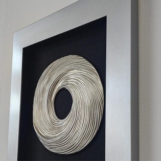 Cuadro con madera tallada en 3D IV (60x60cm.)