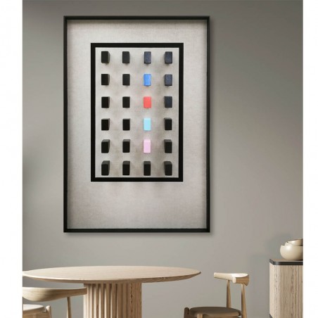 Cuadro con madera tallada en 3D V (90x60cm.)