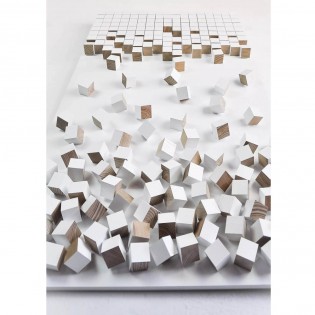 Cuadro con madera tallada en 3D VI (90x60cm.)