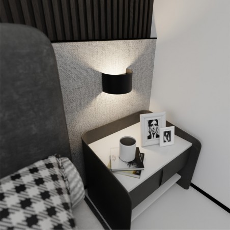 Aplique de pared Folio Negro