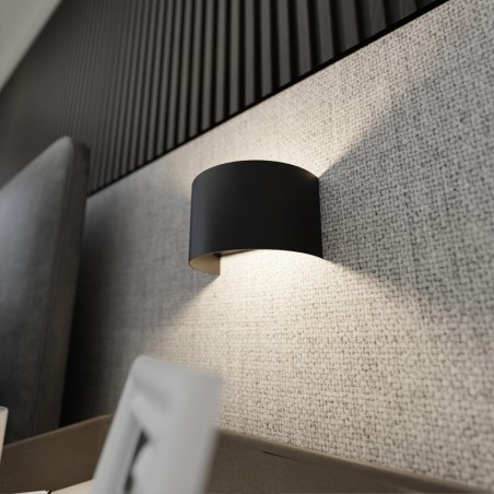Aplique de pared Folio Negro