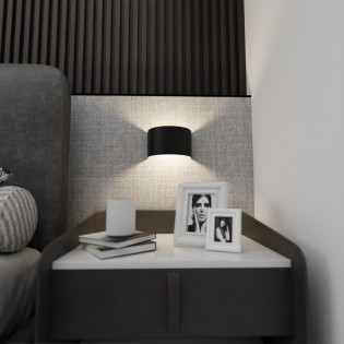 Aplique de pared Folio Negro