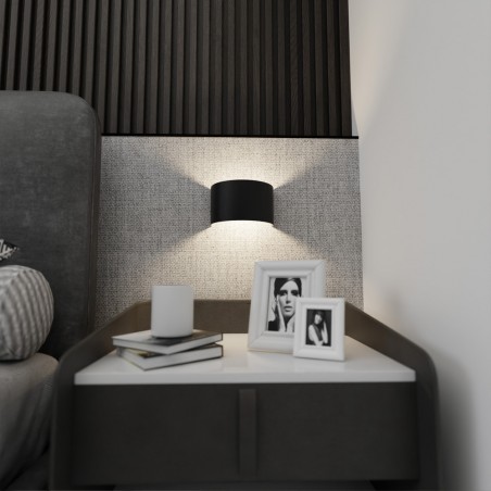 Aplique de pared Folio Negro