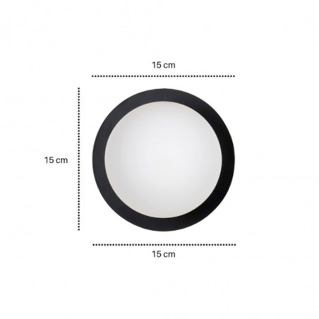 Aplique de pared Meltis Negro