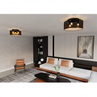 Plafón de techo Martin Negro