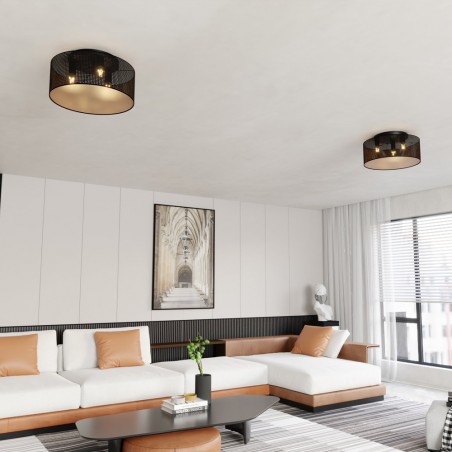 Plafón de techo Martin Negro