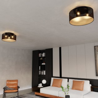 Plafón de techo Martin Negro