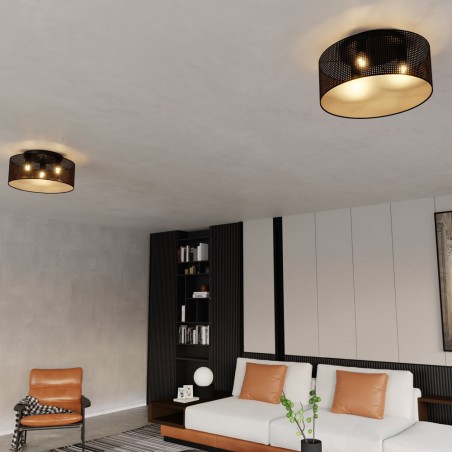 Plafón de techo Martin Negro