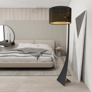 Lámpara de pie Estela Negro