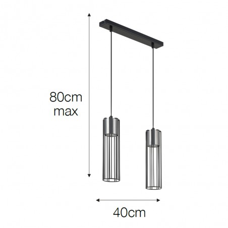 Lámpara colgante Argento (2 luces)