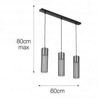 Lámpara colgante Argento (3 luces)