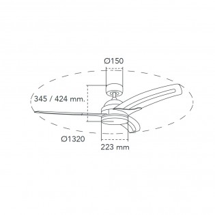 Ventilador de techo LED Lighter CCT Dim (24W)